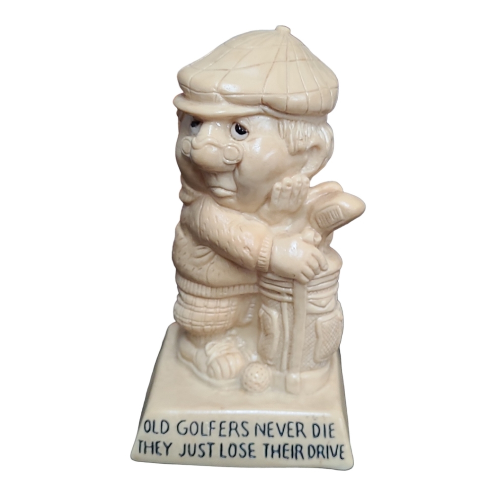 Vintage 1975  Figurine " Old Golfer's Never Die They Just Lost Their Drive" - Picture 6 of 12